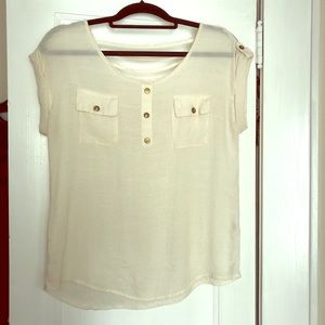 MINE Linen Style Tee in Large